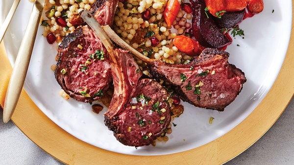 Cocoa-rubbed rack of lamb with gremolata