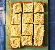 Coconut & cardamom traybake