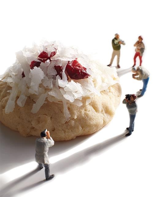 Coconut & cherry cookies