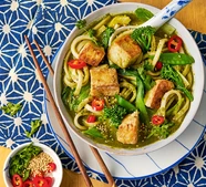 Coconut & coriander tofu noodle bowl