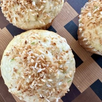 Coconut & lime muffins (jumbo sized)