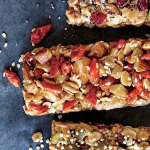 Coconut, almond, and goji bars