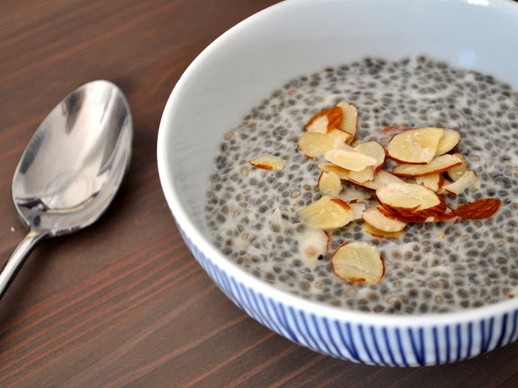 Coconut almond chia seed pudding