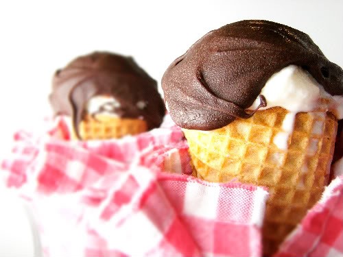 Coconut almond ice cream drumsticks