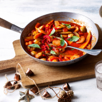 Coconut and Brussels sprout red curry
