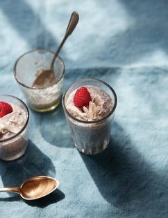 Coconut and chia seed pots