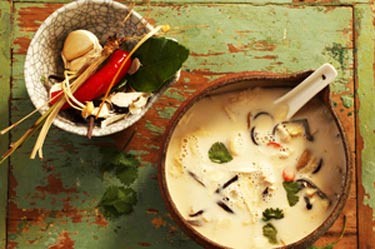 Coconut and chicken broth
