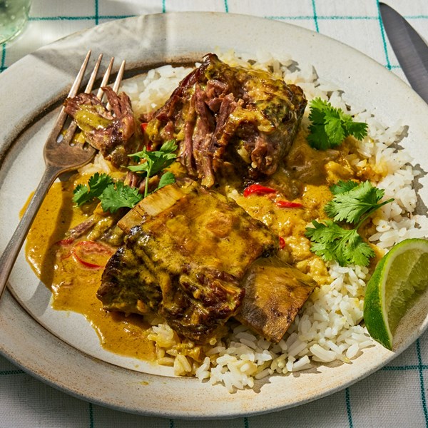 Coconut-and-lemongrass braised short ribs
