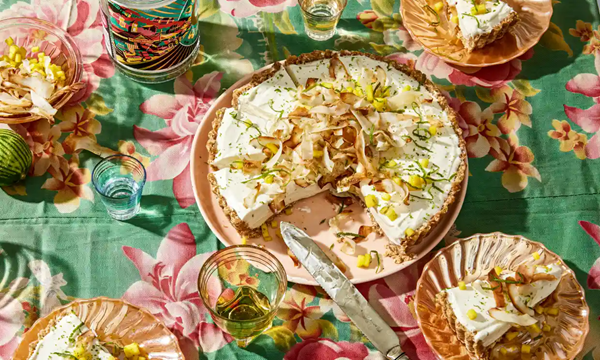 Coconut and lime cheesecake