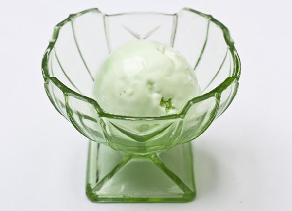 Coconut and pandan sorbet