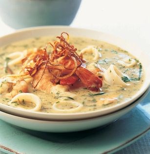 Coconut and seafood soup