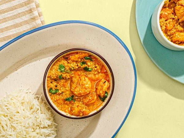 Coconut and tamarind shrimp (Kadhkhadi)