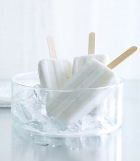 Coconut and vanilla bean ice pops