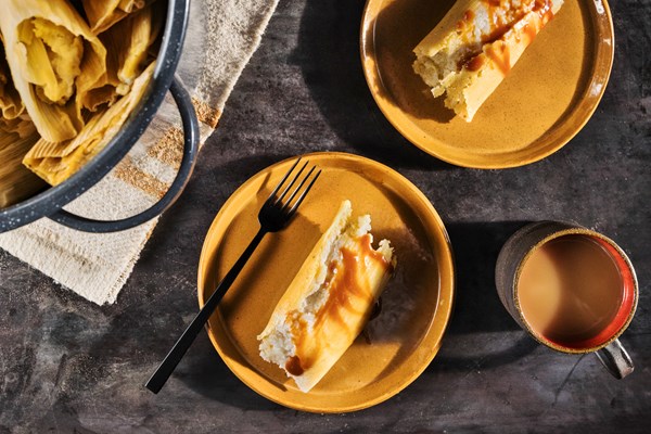 Coconut arroz con leche tamales