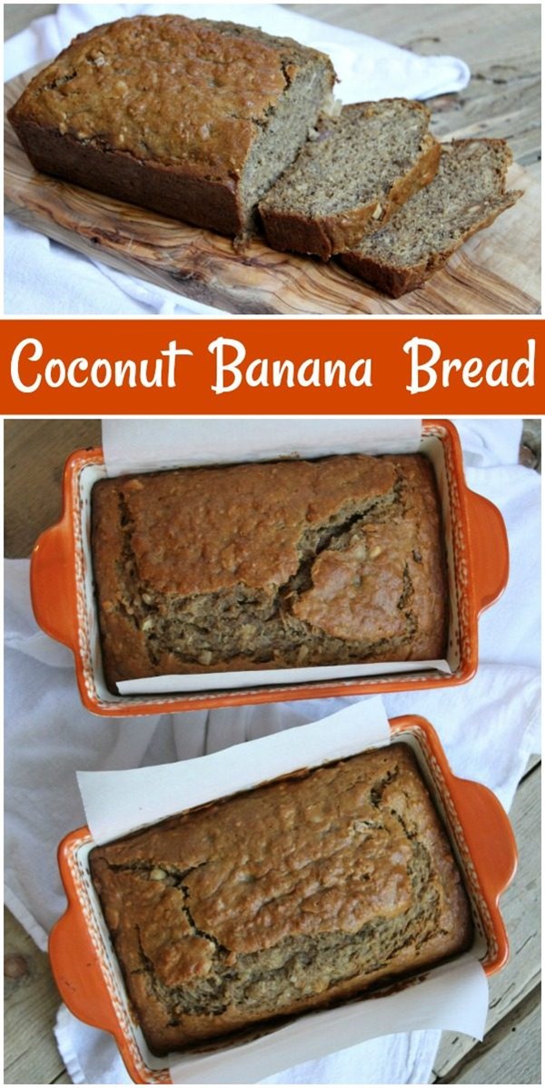 Coconut banana bread