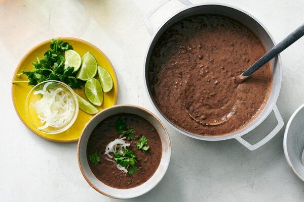 Coconut black bean soup