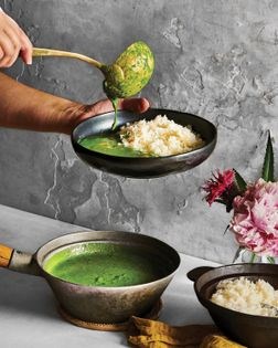 Coconut-braised greens (Callaloo)