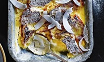 Coconut bread pudding