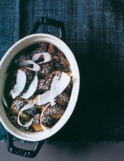 Coconut bread pudding
