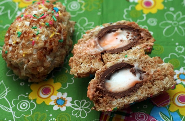Coconut Cadbury Rice Krispies "Scotch eggs"