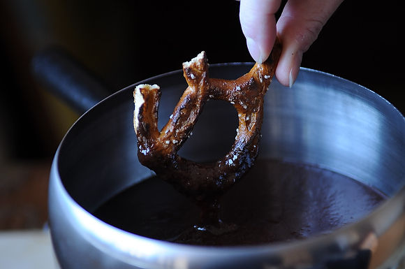 Coconut cajeta & chocolate fondue