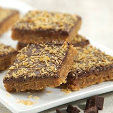 Coconut caramel candy bars