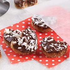 Coconut caramel candy bars