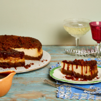 Coconut caramel cheesecake