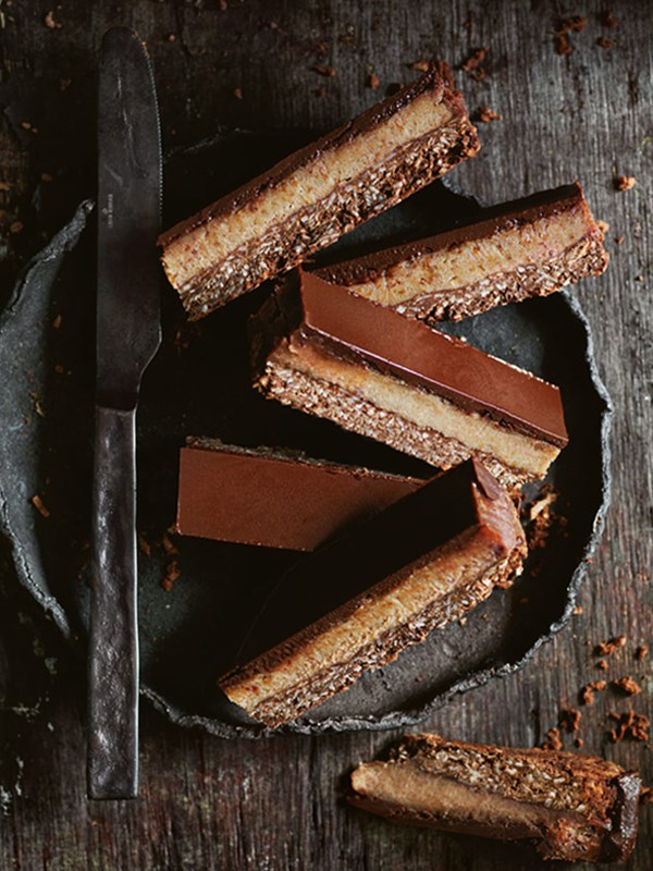 Coconut caramel slice
