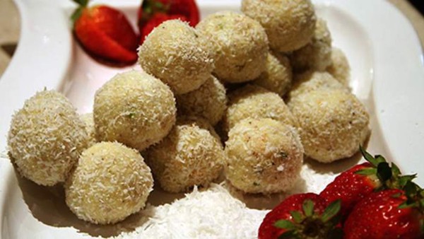Coconut cardamom burfi