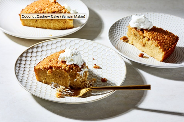 Coconut cashew cake (Sanwin makin)