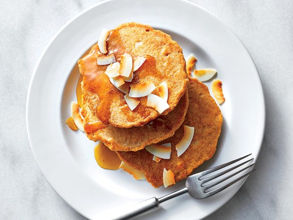 Coconut-cashew pancakes
