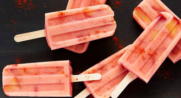 Coconut, cayenne & peach pops