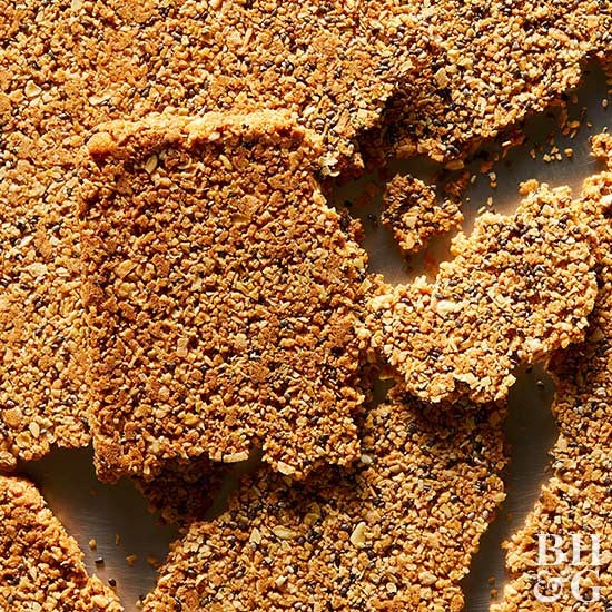 Coconut-chia oat crisps