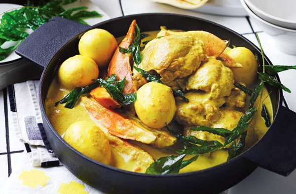 Coconut, chicken and egg curry