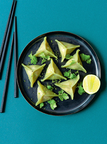 Coconut chicken, lime and coriander [dumplings]