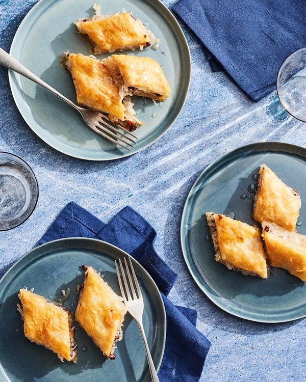 Coconut chocolate baklava
