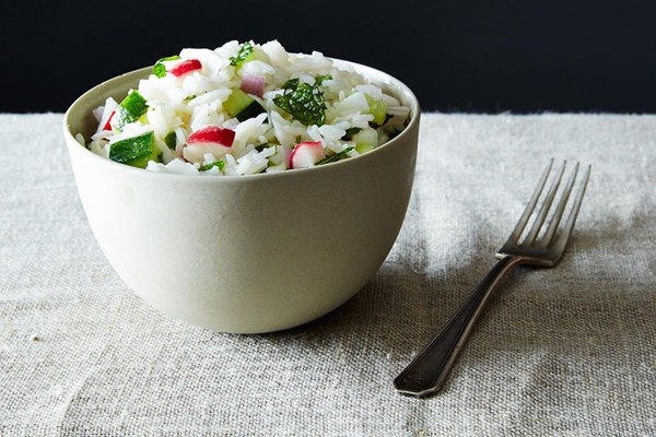 Coconut confetti rice salad
