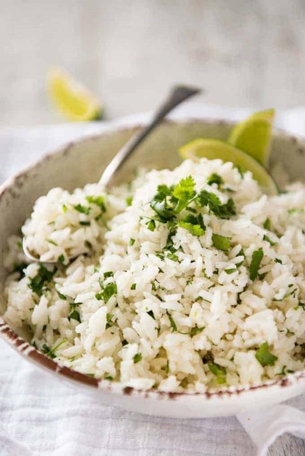 Coconut coriander/cilantro lime rice