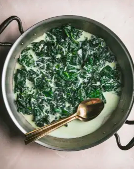 Coconut creamed collard greens