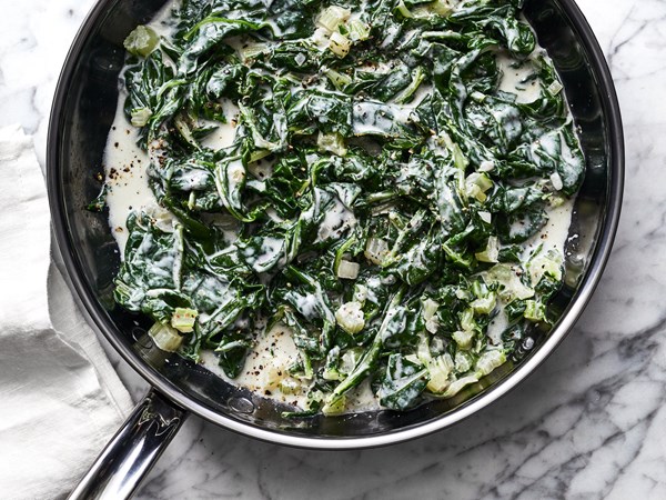 Coconut-creamed Swiss chard