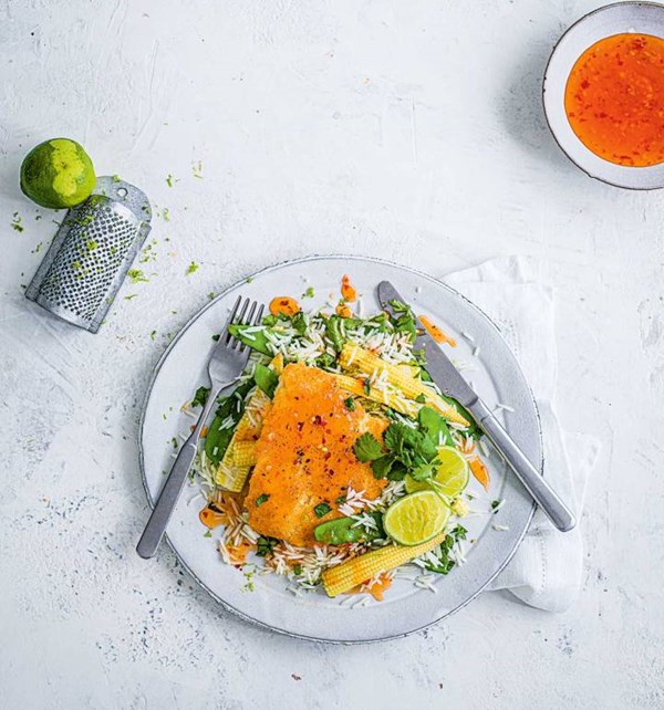Coconut-crumbed cod