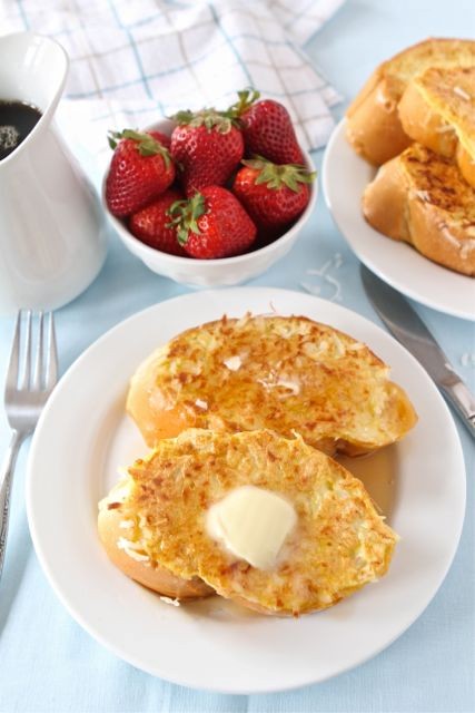 Coconut crusted French toast