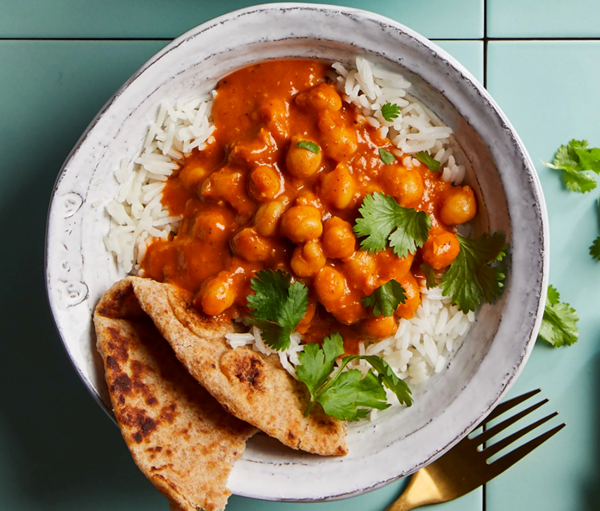 Coconut curried chickpeas