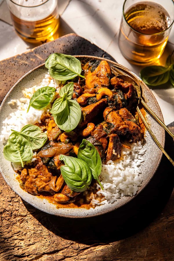 Coconut curry basil chicken 