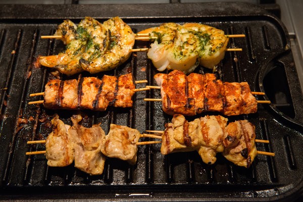 Coconut curry chicken skewers