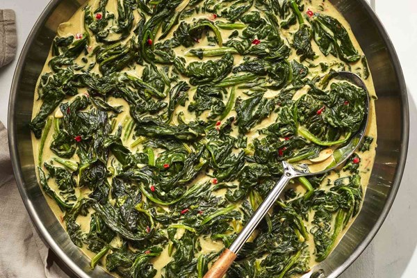 Coconut curry creamed spinach