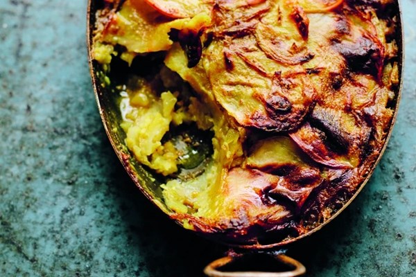 Coconut curry Dauphinoise