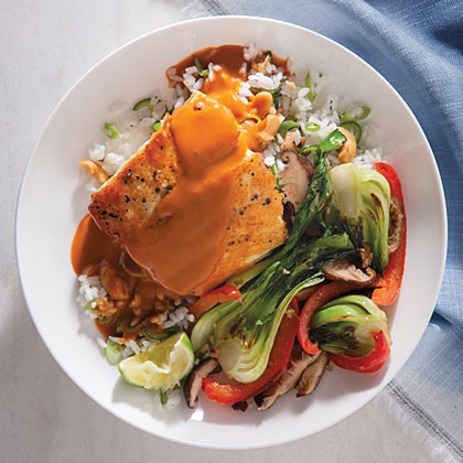 Coconut curry halibut