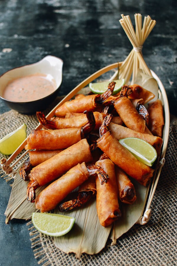 Coconut firecracker shrimp
